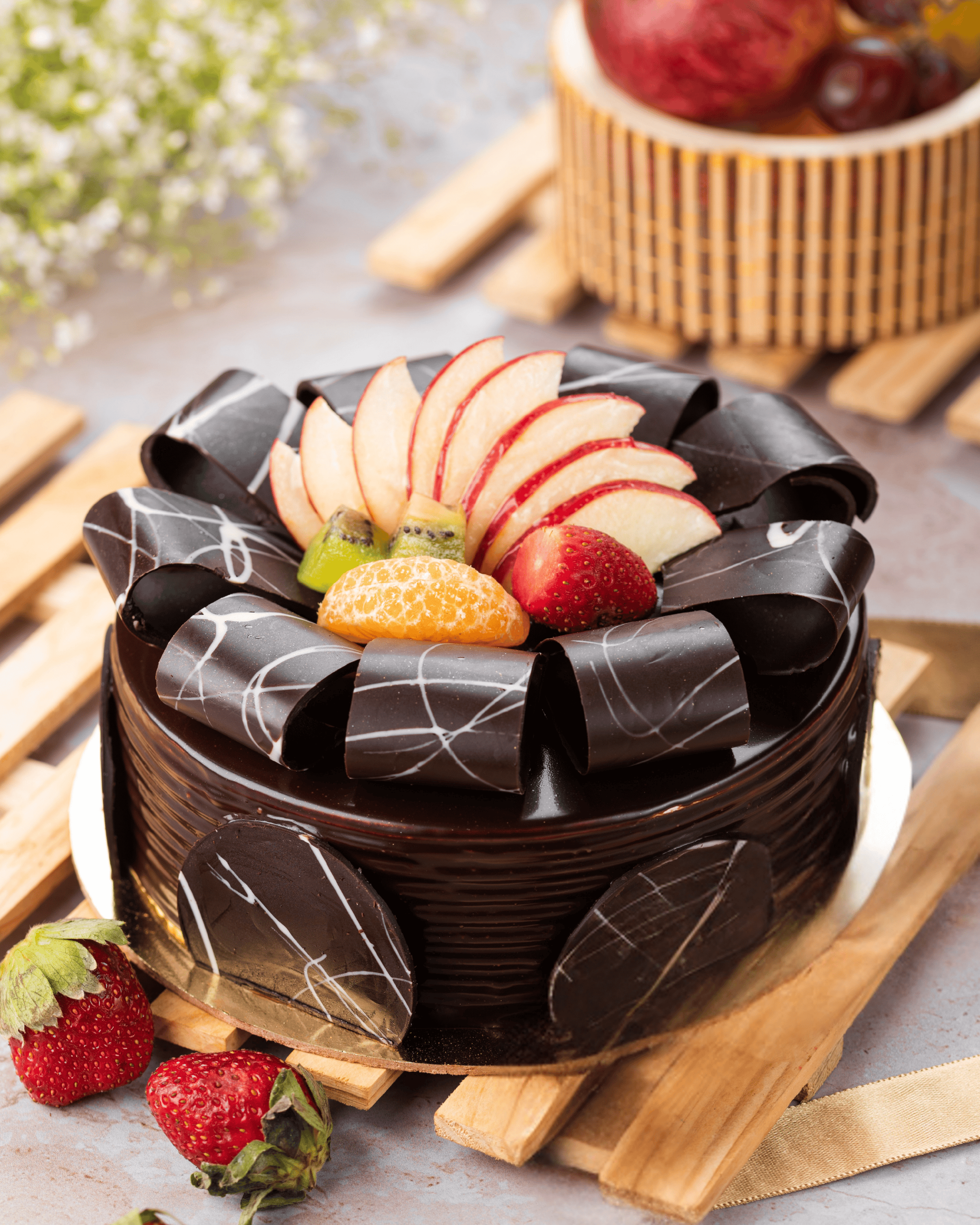 Fruit Chocolate Exotic Cake