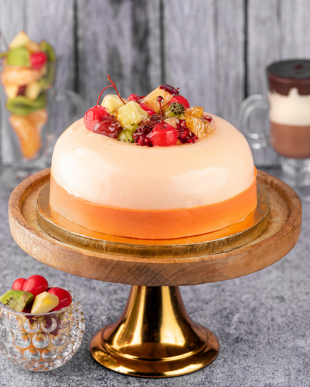 Fresh Fruit Exotic Cake