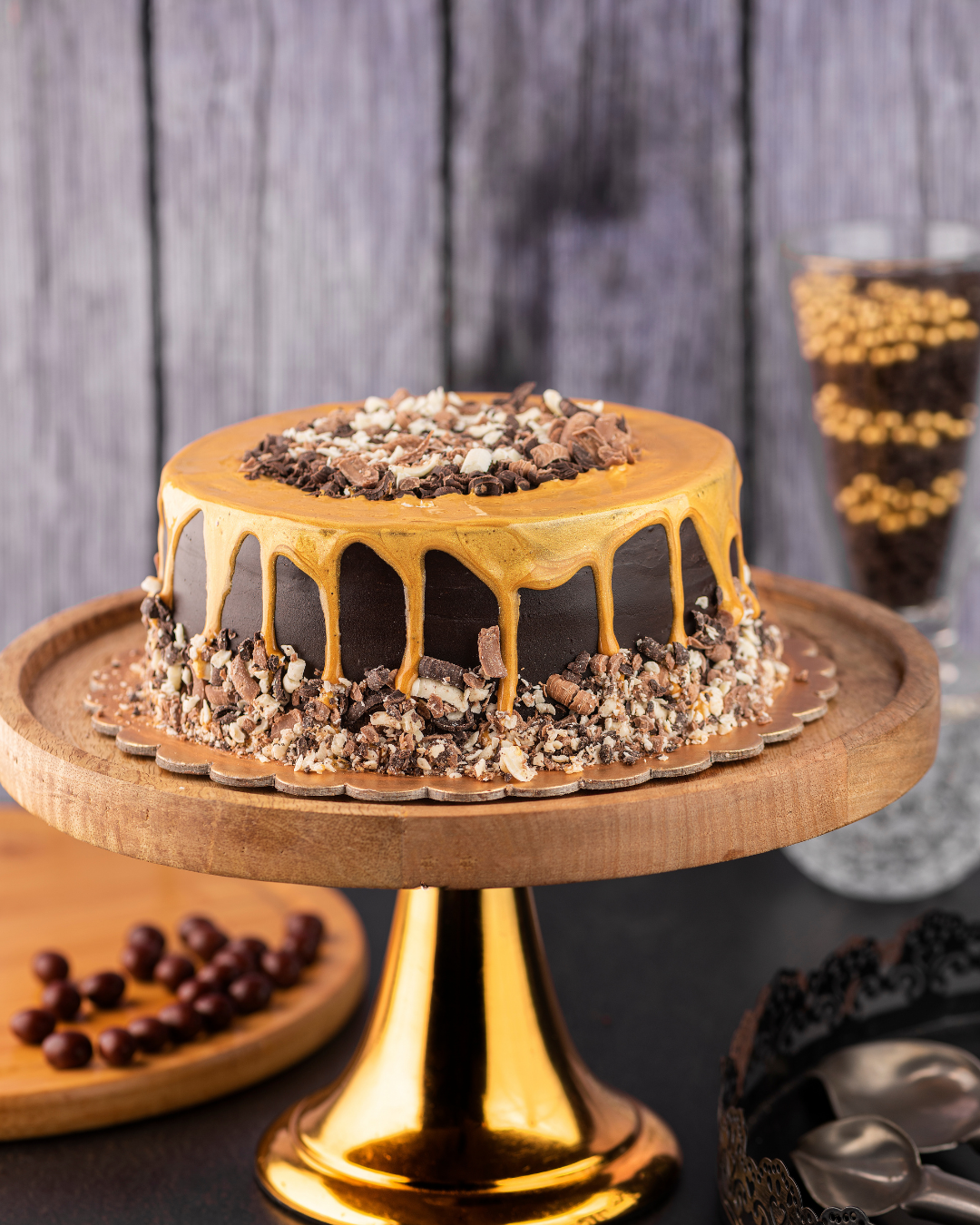 Golden Drip Supreme Cake