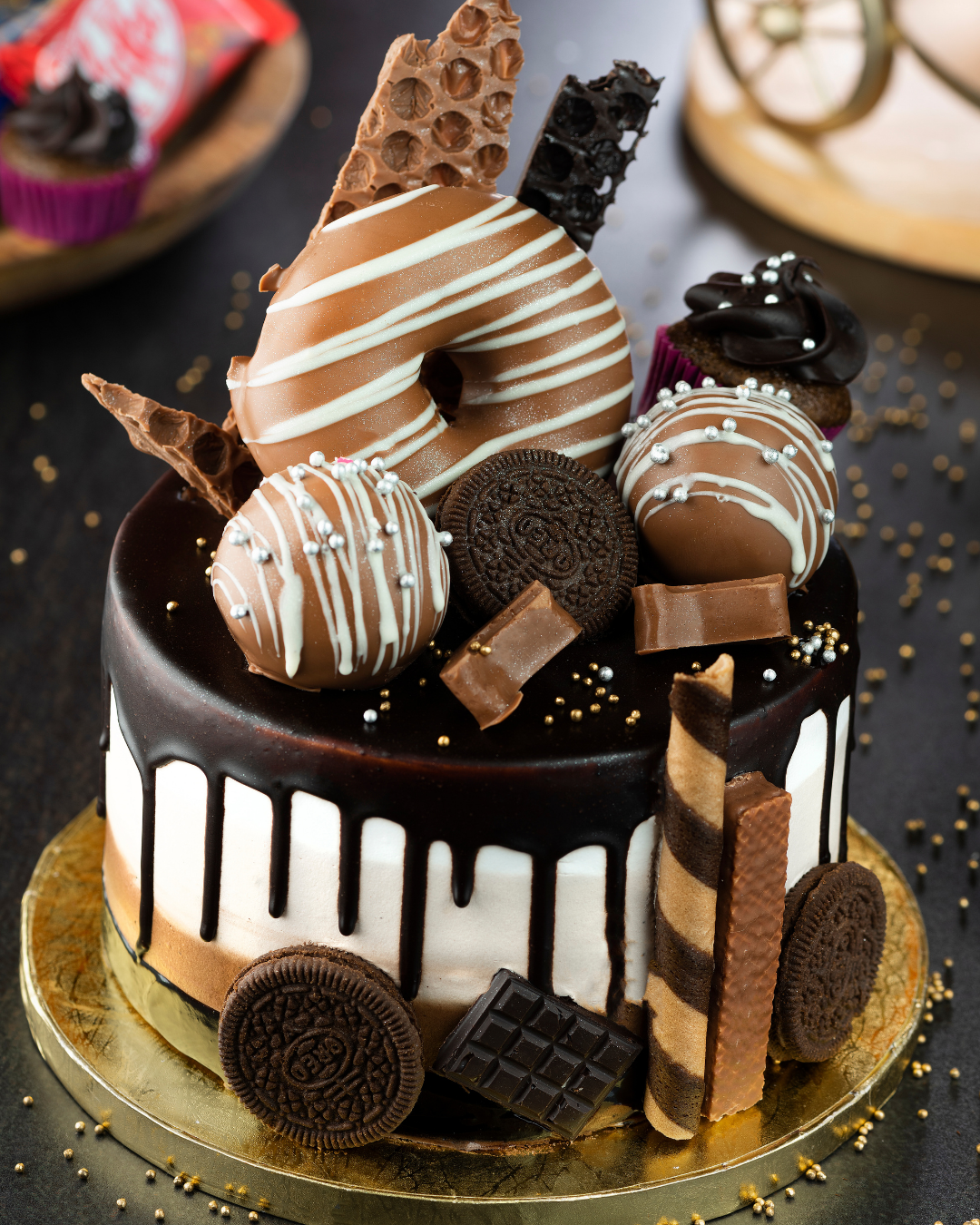 Dark Drip Overload Supreme Cake