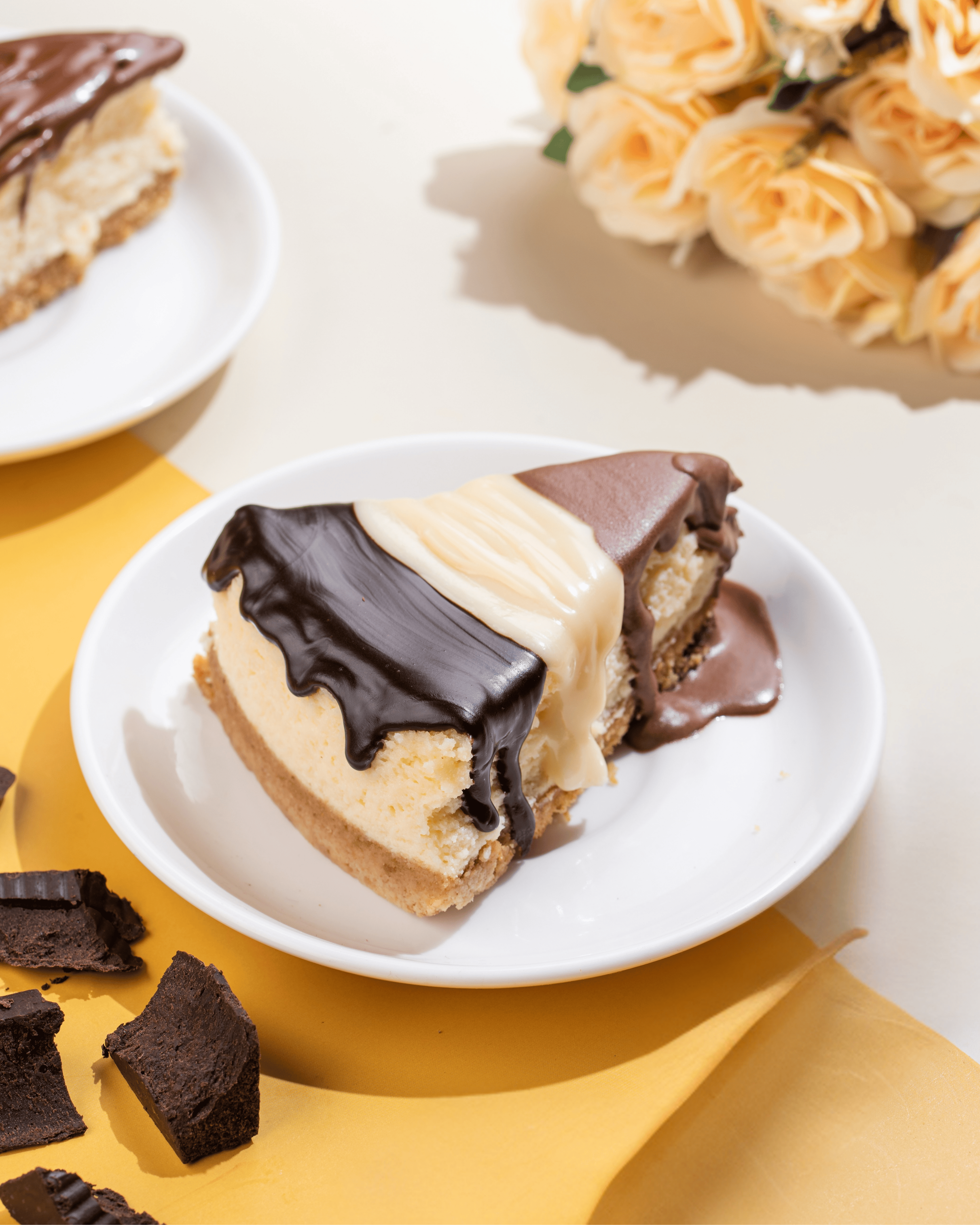 Triple Chocolate Baked Cheesecake