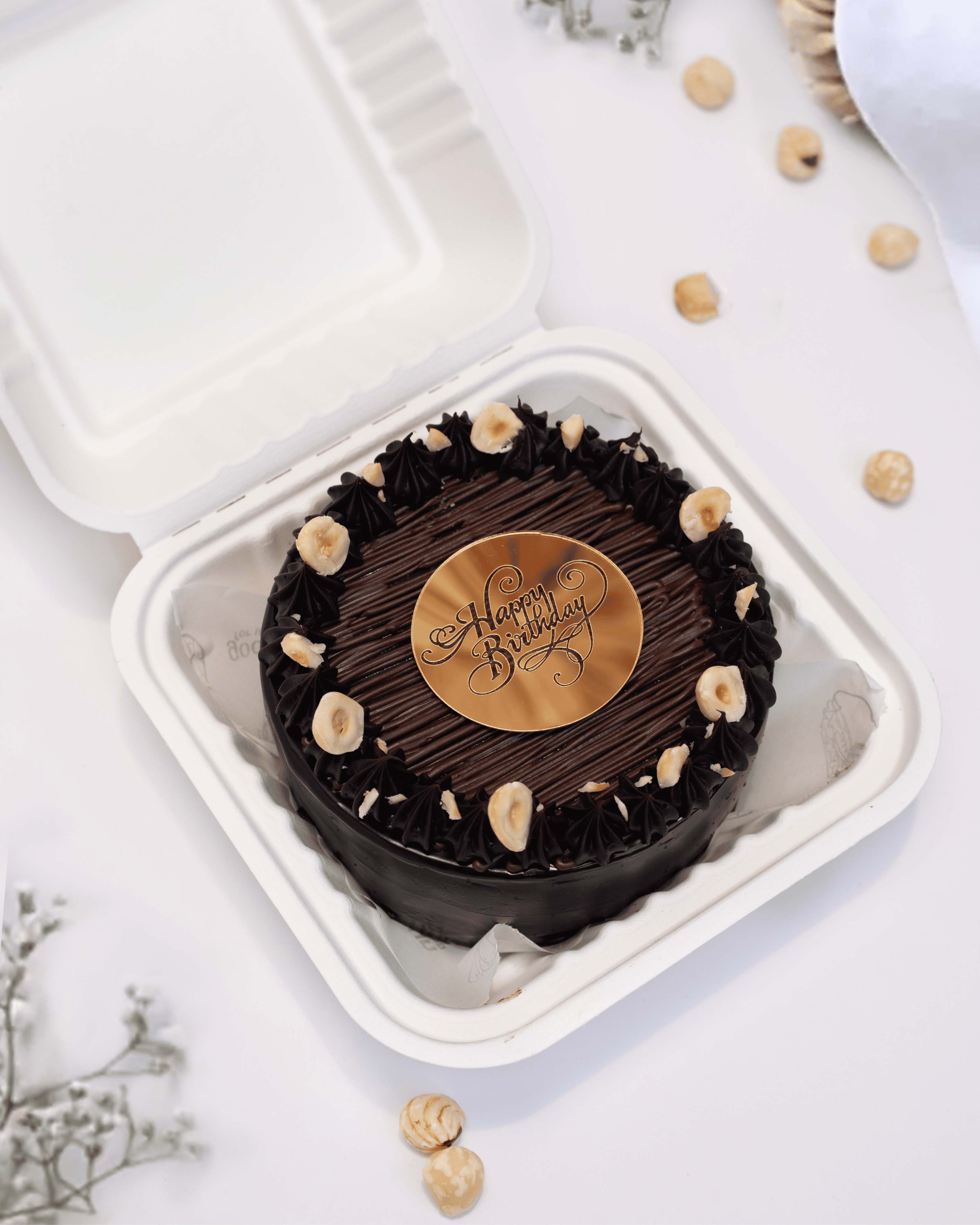 Hazelnut Chocolate Bento Cake